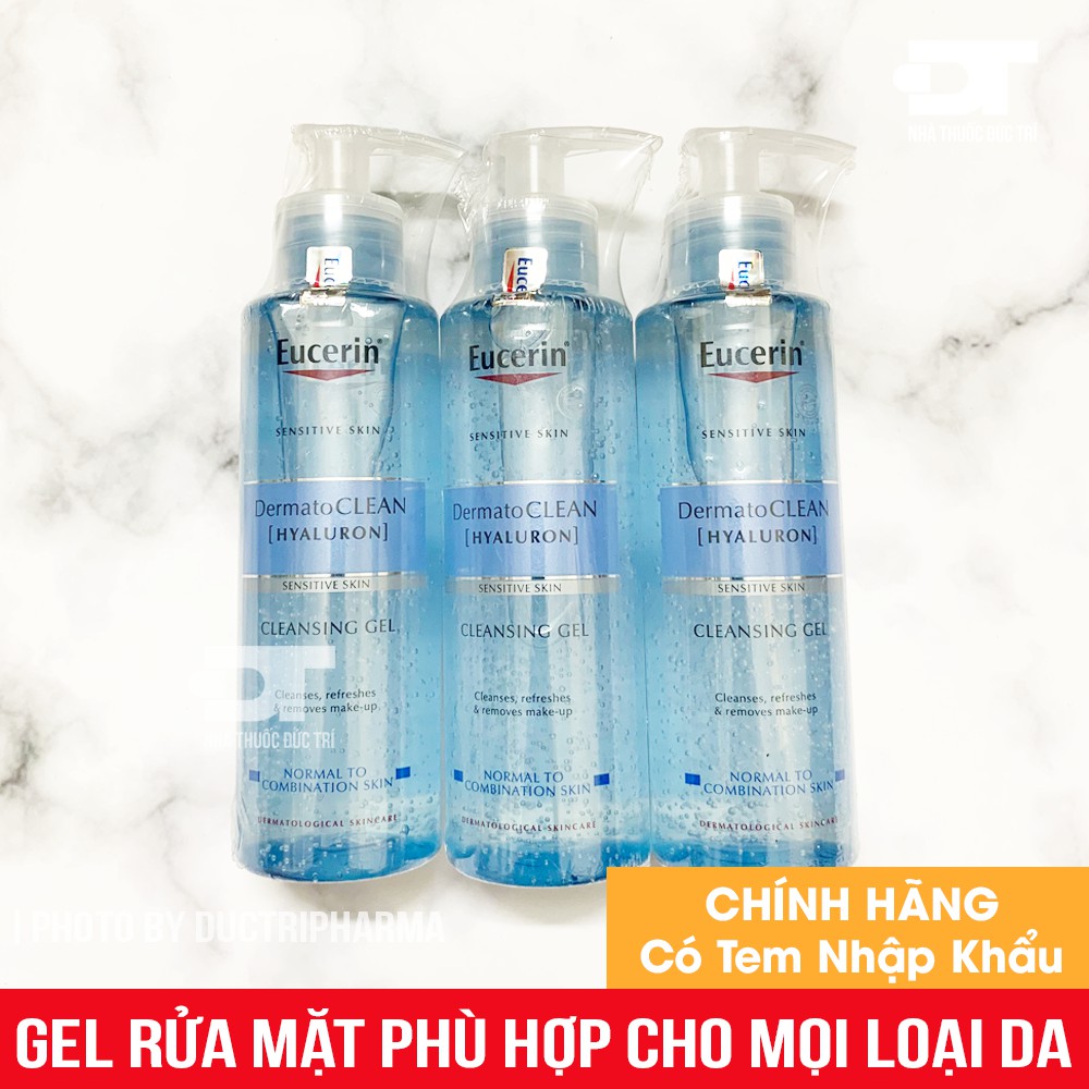 Gel rửa mặt cho da nhạy cảm Eucerin DermatoCLEAN Cleansing Gel 200ml