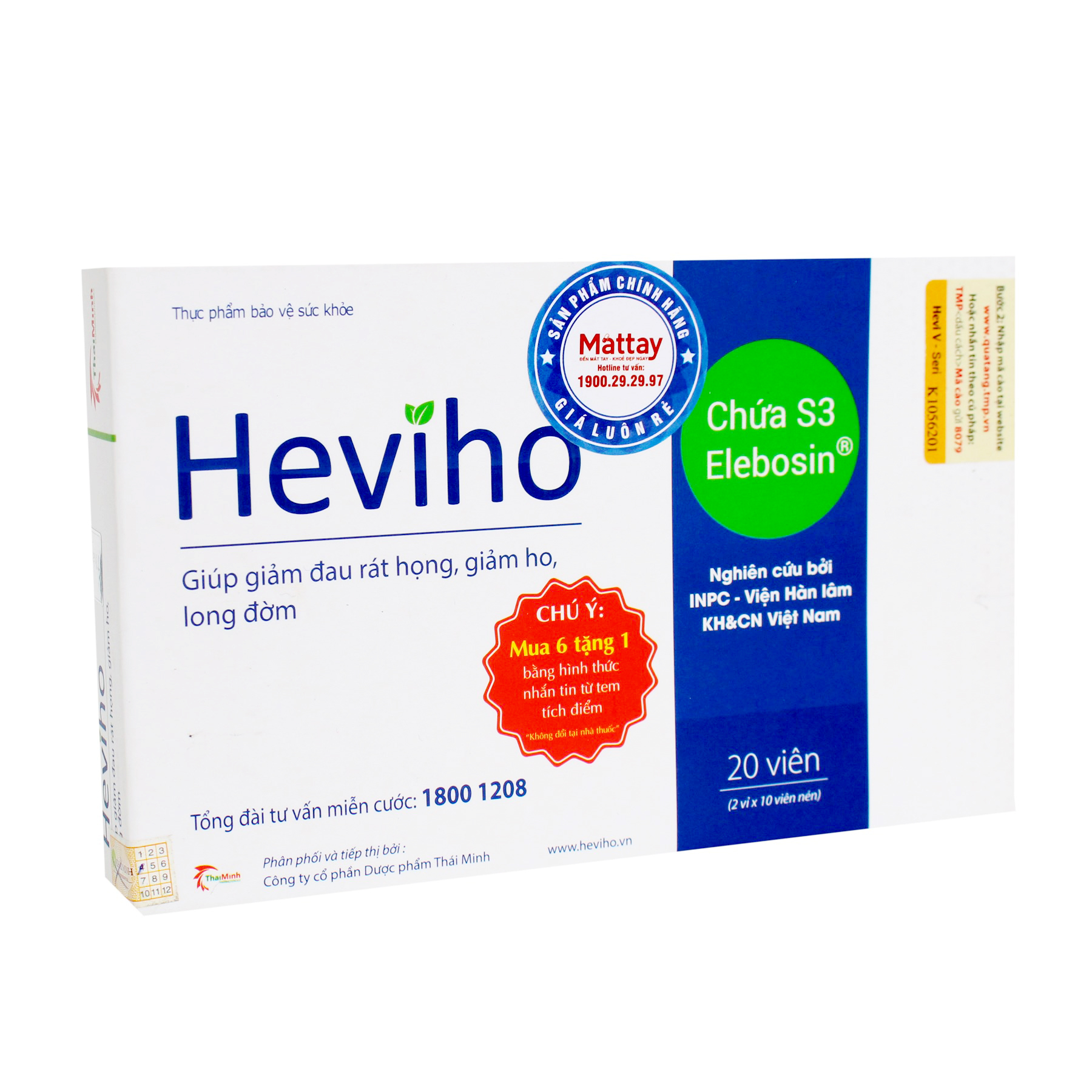 Viên uống Heviho - Hỗ trợ viêm đường hô hấp cấp và mãn tính