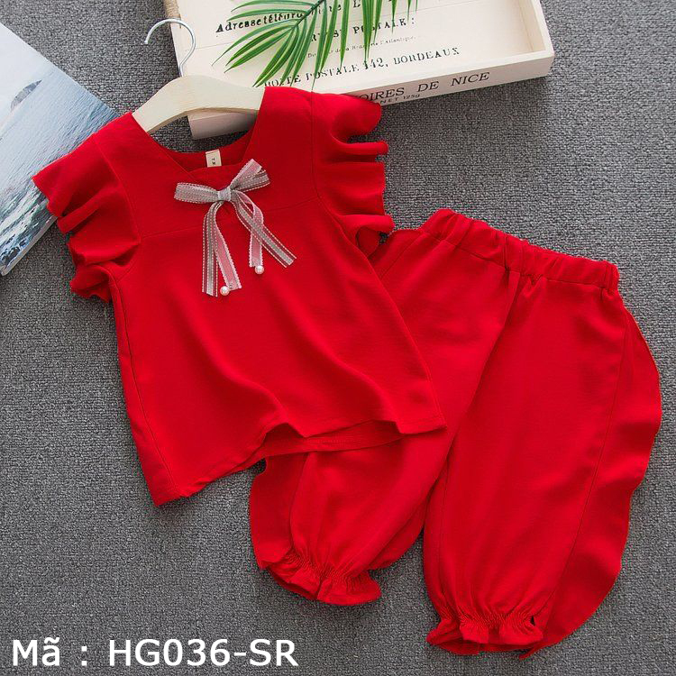 Children boutique outfit clothing Baby girls clothes set with cute ruffles sleeve. Cotton cool summer wear-hg036 - 2