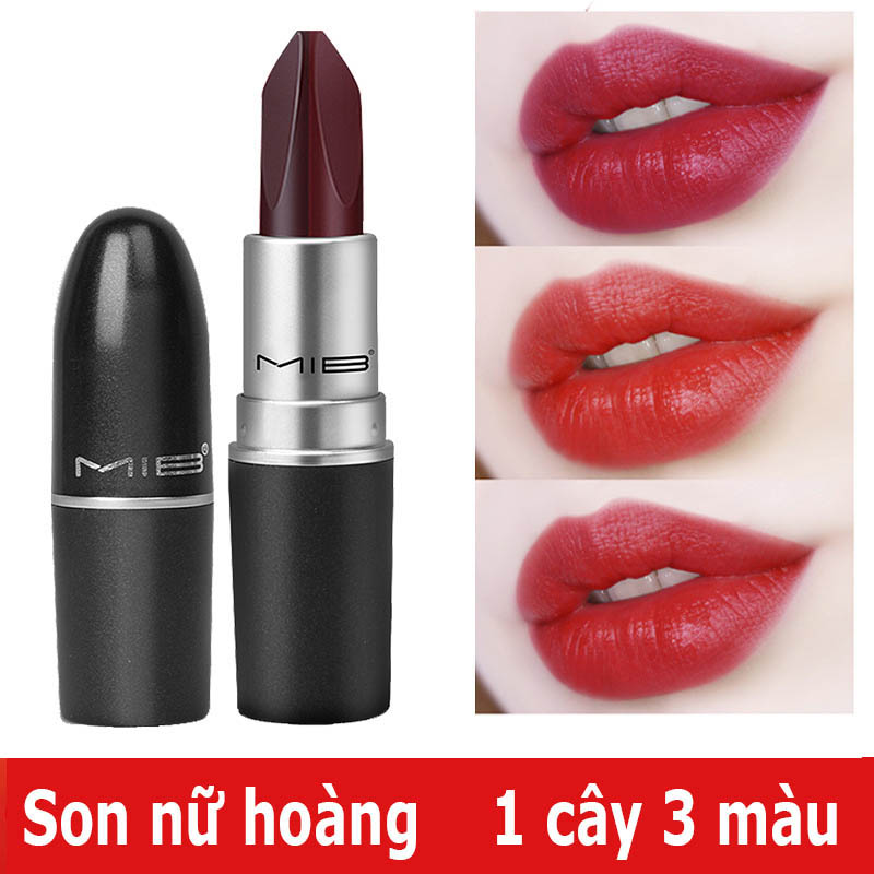 Son lì cao cấp MIB 1 cây 3 màu siêu hot (đỏ hồng, đỏ cam, cam) cho chị em tùy thích lựa chọn