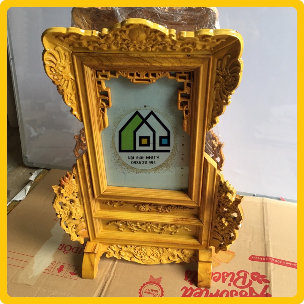 Khung ảnh giá thờ gỗ mít 100% cao cấp