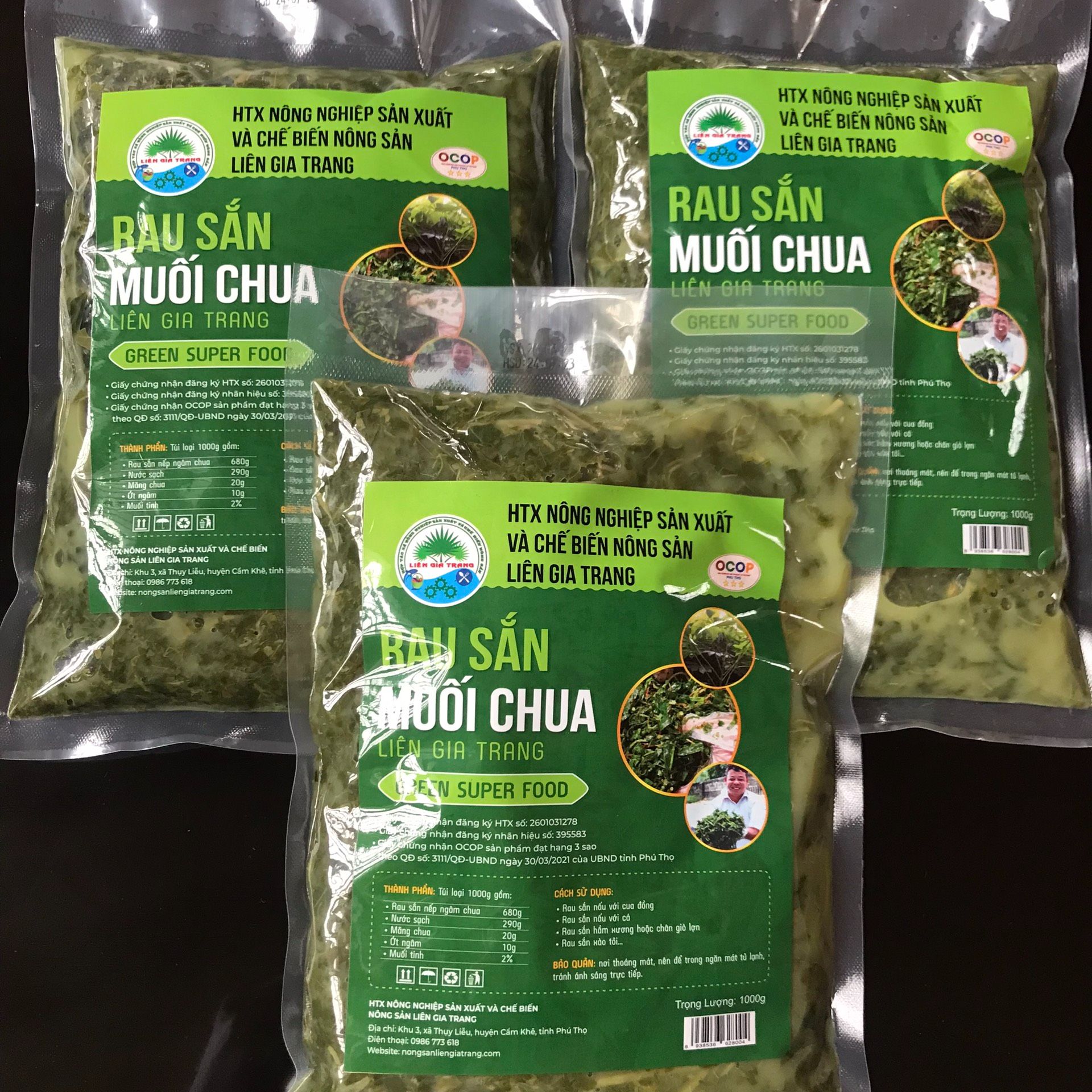 Combo 3 túi rau sắn muối chua loại 600gr chỉ với 81k