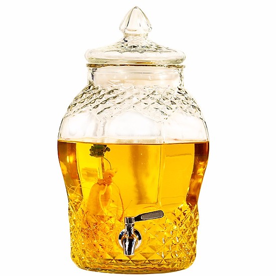 Bình thủy tinh ngâm rượu Kim Cương - 6 lít -  có van - Gia dụng Dũng Haf