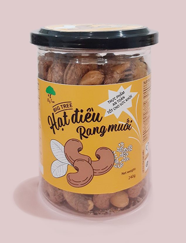 HẠT ĐIỀU RANG MUỐI BÌNH PHƯỚC THƯƠNG HIỆU BIG TREE 240G