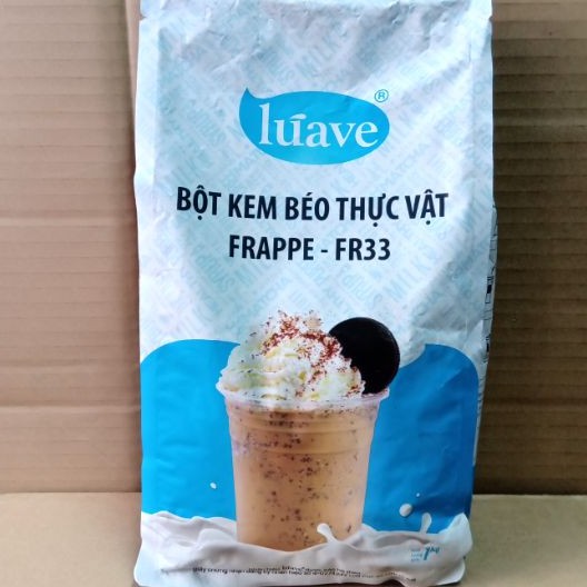 1kg bột kem béo thực vật frappe - fr33 - luave c - frappe mẫu bao bì mới