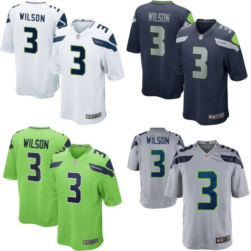 Top-quality NEW Seattle Seahawks NFL Football Jersey MILSON No.3 Tshirt