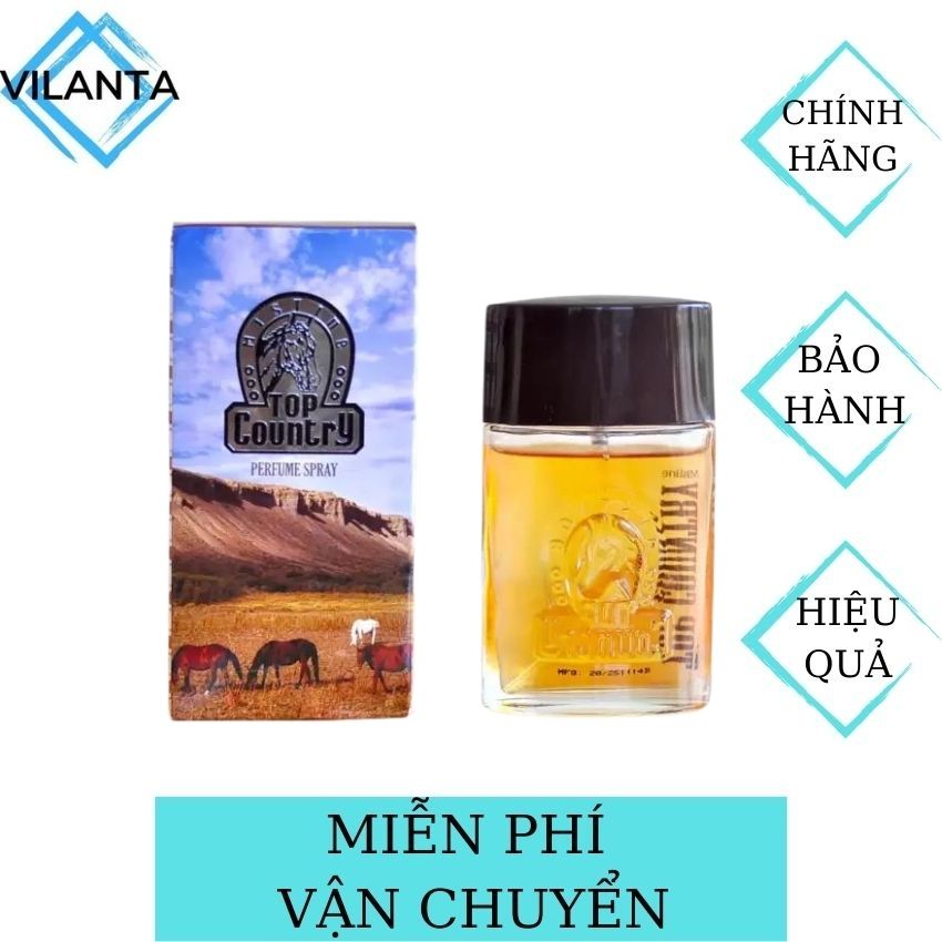 [Freeship] Nước Hoa Con Ngựa Top Country Thái Lan VILANTA lưu hương cả ngày, hương thơm tự nhiên, quyến rũ, nam và nữ đều sử dụng được-50ml