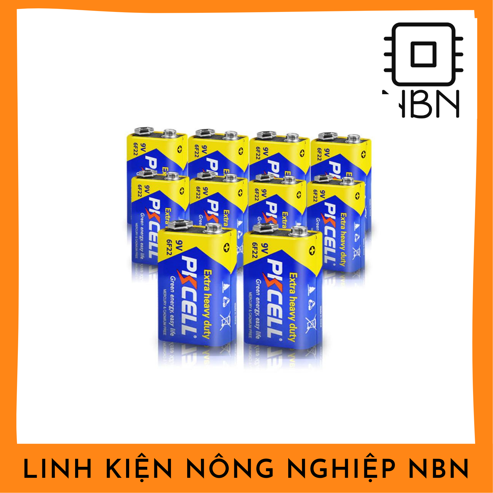 Pin vuông 9v✨6f22✨pkcell loại tốt