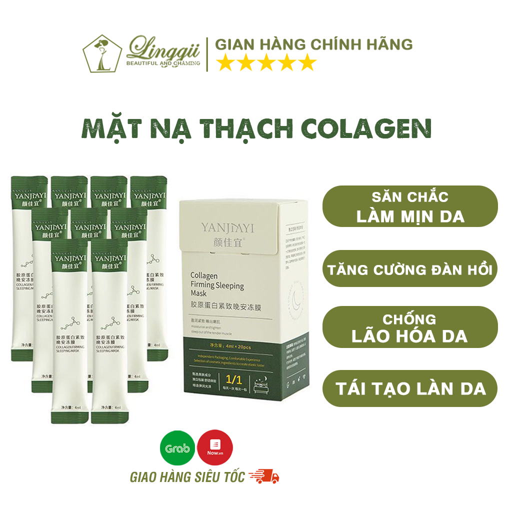 Mặt Nạ Ngủ Dạng Thạch Collagen Nâng Cơ - LINGGII
