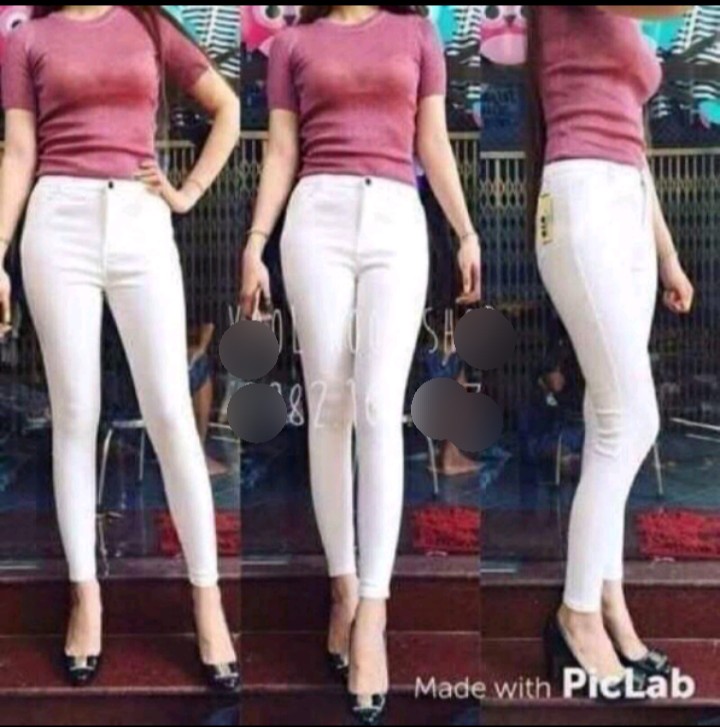 Quần Kaki Dài Skinny Nữ Hàng Co Giãn Mạnh Dáng Ôm,Quần kaki thun co giãn thoải mái,Quần Kaki Thun skinny Màu Trắng ,Đen Qkaki Size<70kg