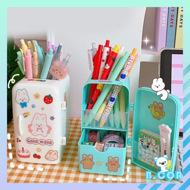 Hộp đựng bút hộp đa năng hình tủ lạnh cute nhà bcor