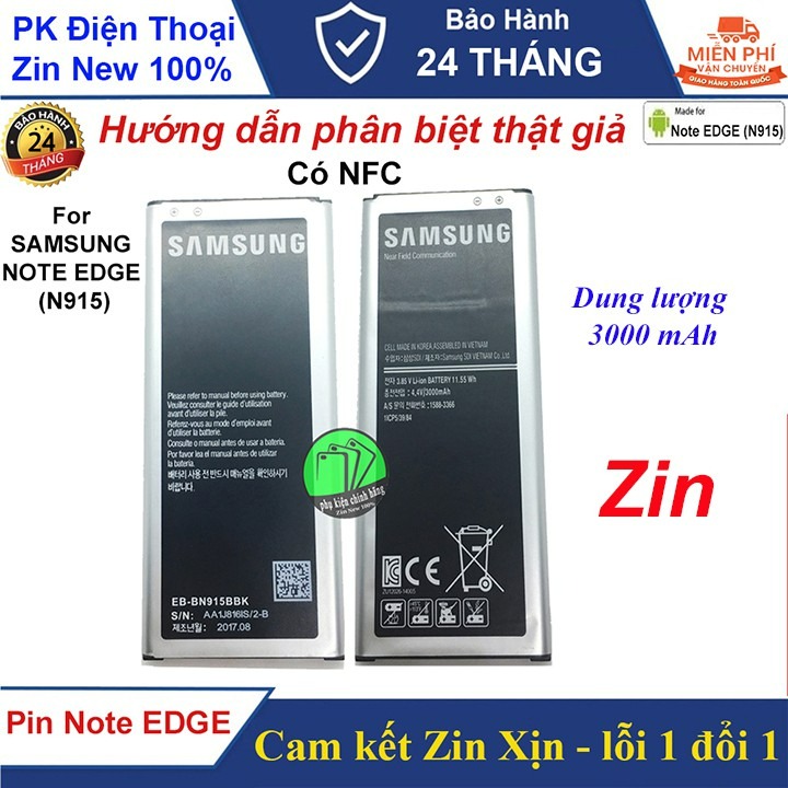 Pin dành cho Samsung Galaxy Note EDGE (N915) 3000mAh (có cuộn NFC) - Cam kết Chuẩn Zin Xịn