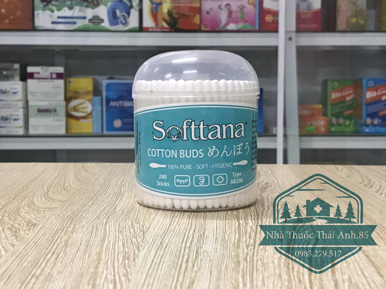 Tăm bông softtana người lớn ab200 lọ 200 que