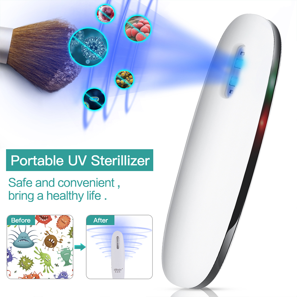 Portable UV Disinfection Lamp USB UV Sterilizer Lamp for Hotel Travel Home Wardrobe Toilet Car Pet Area Ect