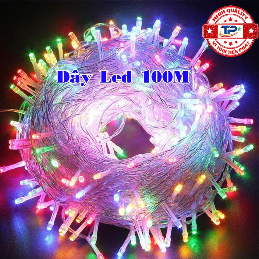 Dây đèn Led dài 100m nhấp nháy nhiều màu dùng trang trí Gia Đình, Quán, Noel, Ngoài Đường Phố ... Chúc Mừng Năm Mới Tết 2024