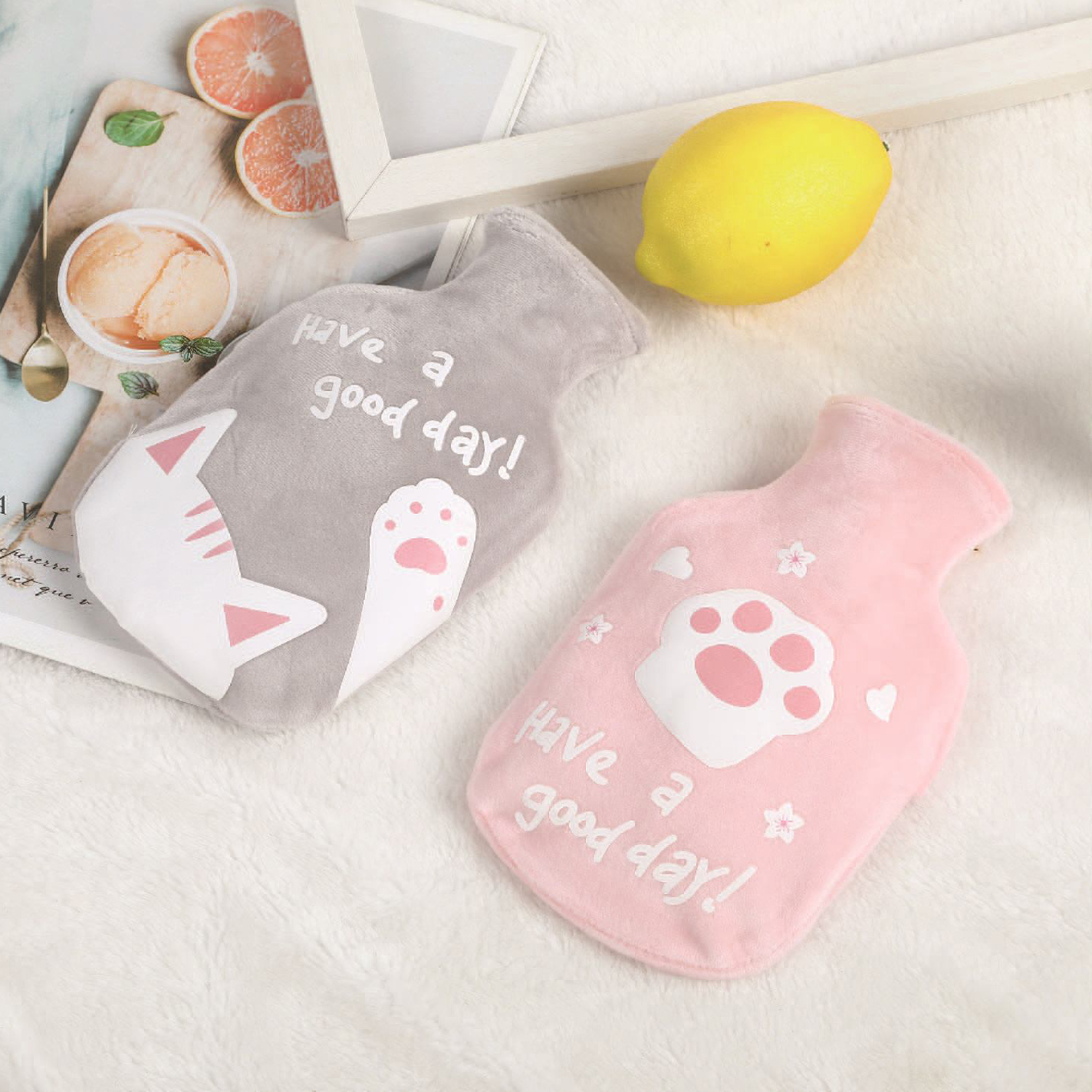 Túi chườm nóng đau bụng kinh dành cho nữ 2 lớp bọc vải nhung mini cute cầm tay sưởi ấm cơ thể - túi chuom nóng lạnh đa năng giữ nhiệt tốt giá rẻ có thể tháo rời - HL017 - Welike
