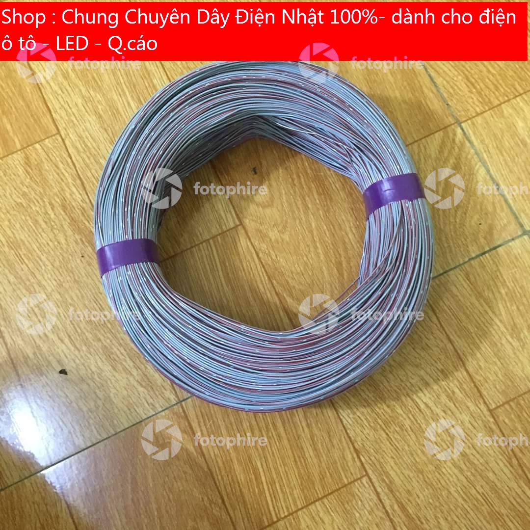 Dây điện nhật 0,3 100m màu trắng xám