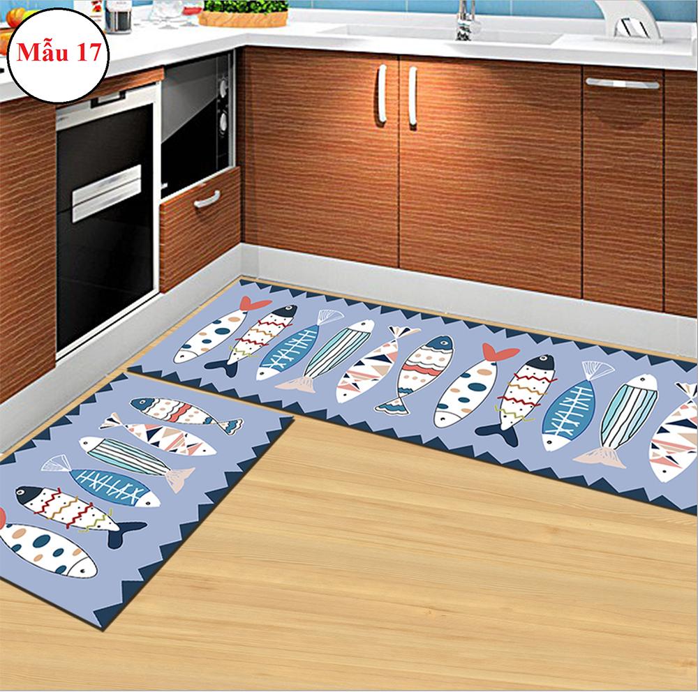 Bộ 2 thảm lót sàn bếp cao cấp 40x60cm và 40x120cm