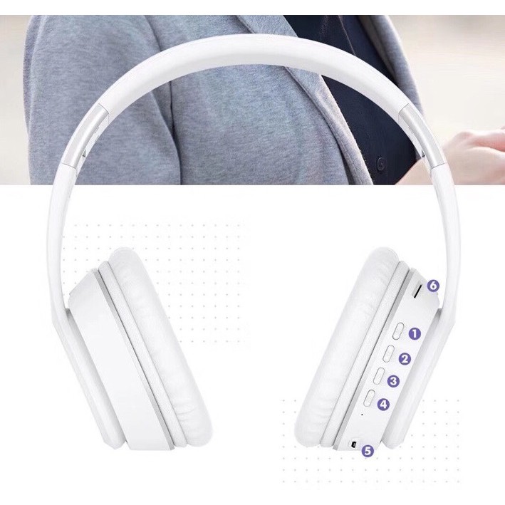 Tai nghe chụp tai bluetooth 5.0 sendem k33 - âm thanh cực chất - sống động