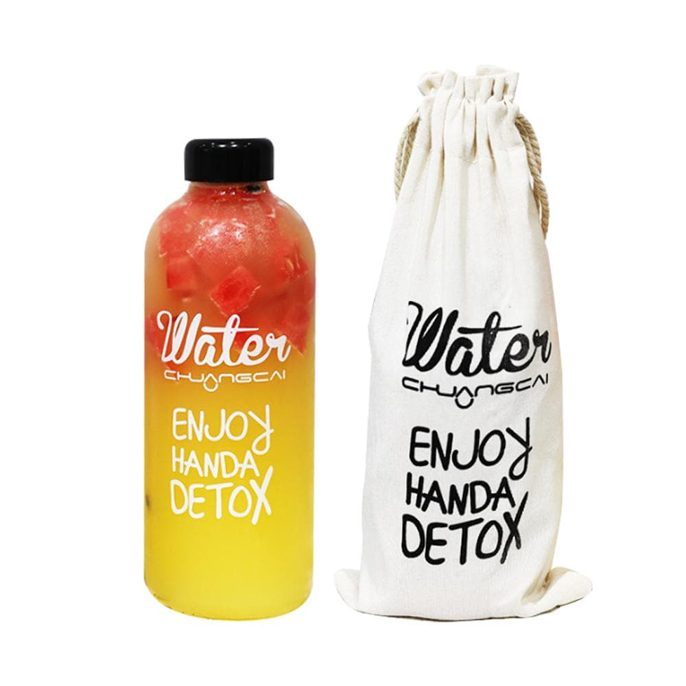 Bình nước pongdang 1l tặng kèm túi vải đựng-bình detox