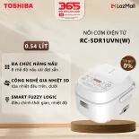 Nồi Cơm Điện Tử Toshiba 0.54L RC-5DR1UVN(W) - 8 Chế Độ Nấu - Công Nghệ Gia Nhiệt 3D