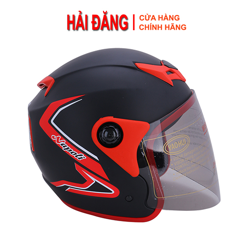 Mũ bảo hiểm napoli n039 tem bọ cạp đỏ