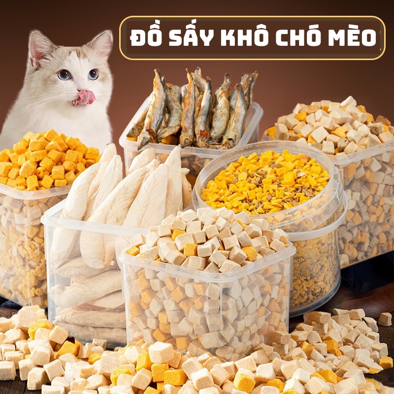Gà viên sấy khô cho chó mèo thú cưng 100g - 300g - 500g