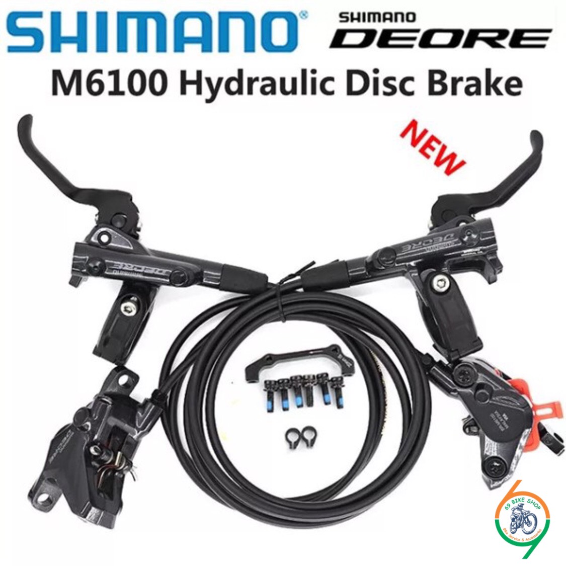 Bộ thắng dầu shimano deore m6100 2 piston