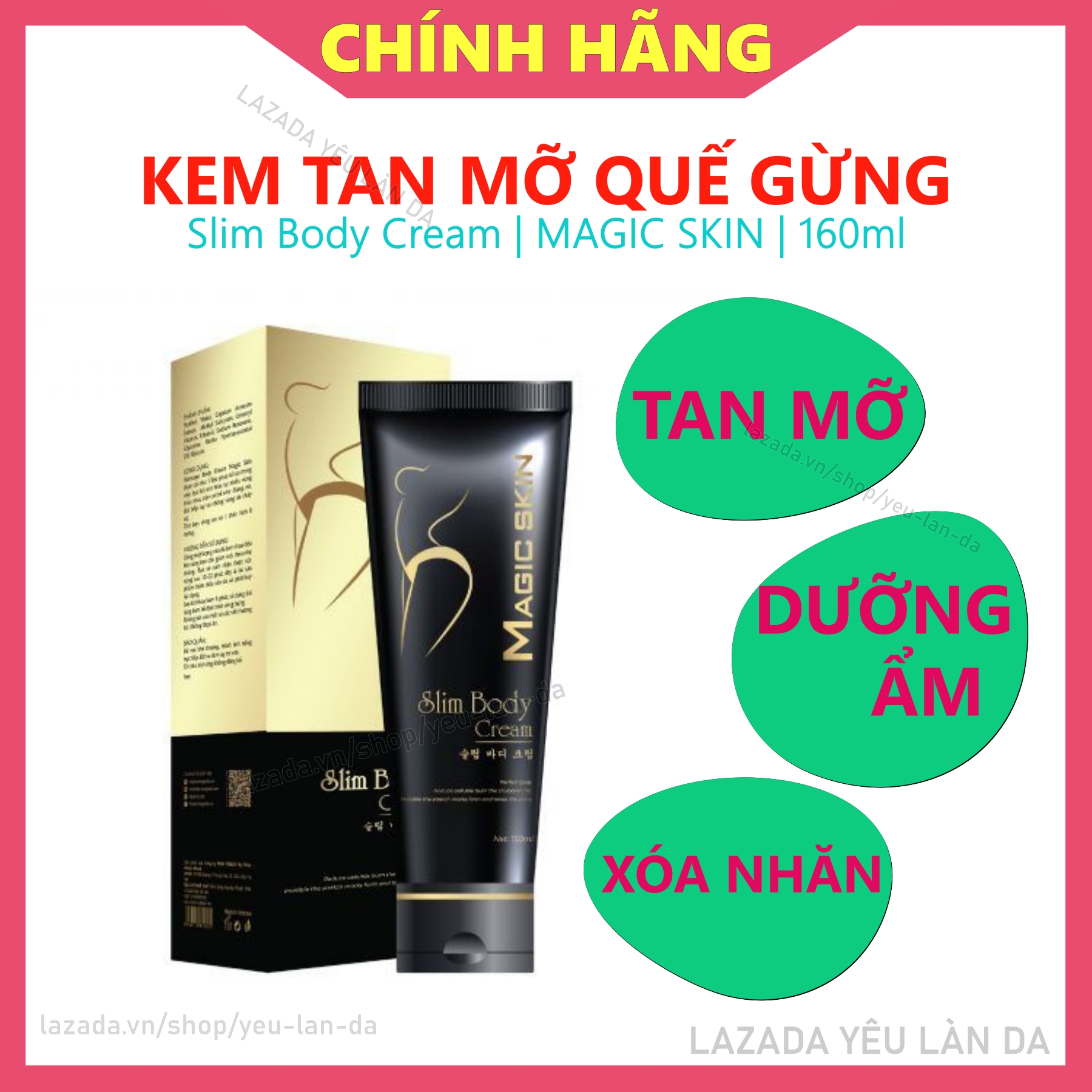 Kem Tan Mỡ Quế Gừng Magic Skin Slim Body Cream [CHÍNH HÃNG ]