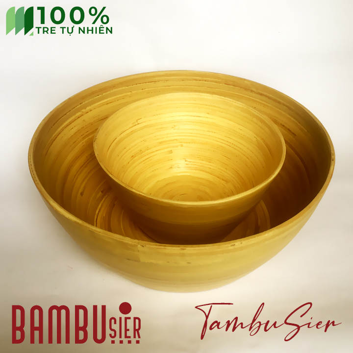 Bộ chậu ngâm chân + chậu ngâm tay cho tiệm Spa, Nail chất liệu 100% tre tự nhiên - Natural Bamboo
