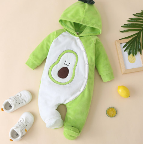 Body lông  liền tất hình quả bơ ủ ấm cho bé
