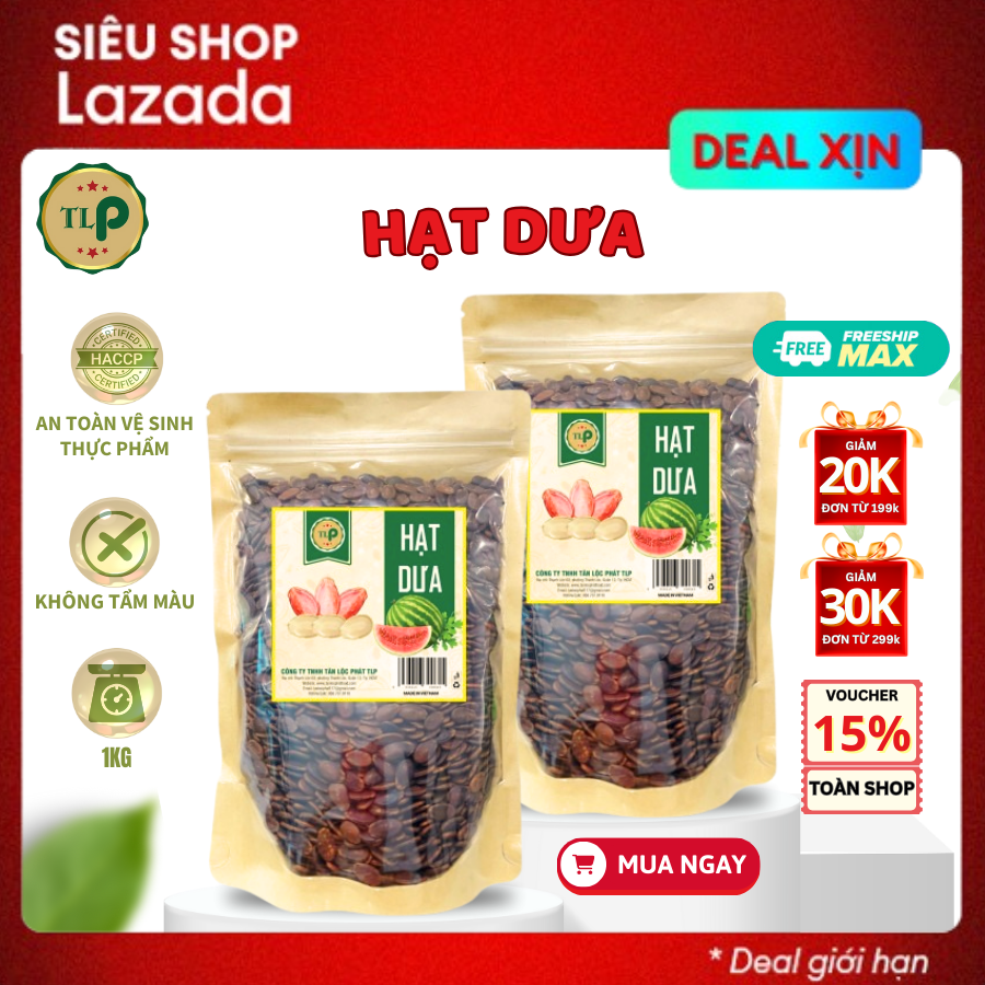 Hạt dưa tân lộc phát combo 1kg - mỗi bịch 500g