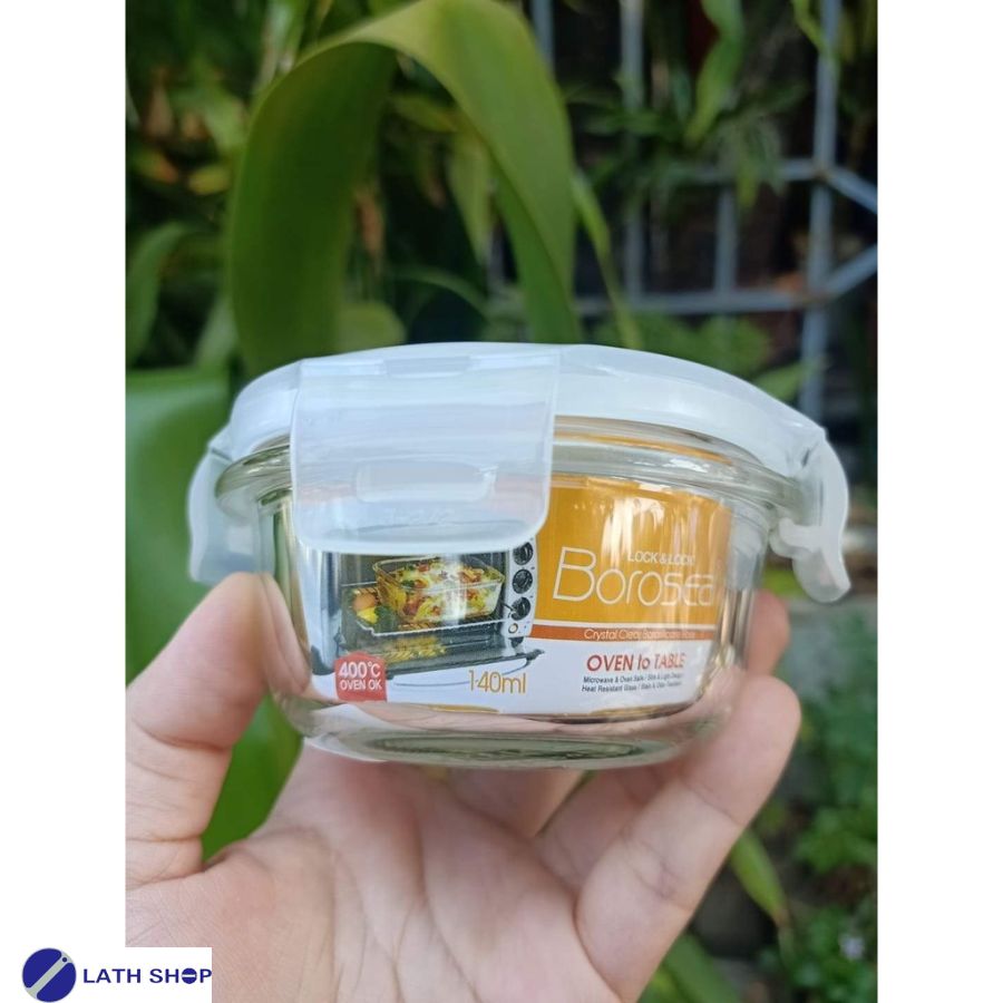 Hộp thủy tinh hình tròn lock & lock hình tròn 140ml llg811 - phù hợp đựng đồ ăn dặm cho bé