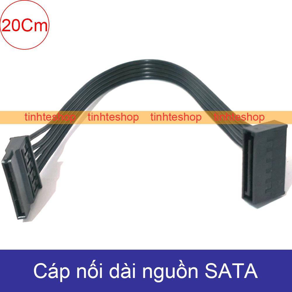 Cáp nguồn sata kéo dài 20cm diy 1 đầu thẳng 1 đầu bẻ góc