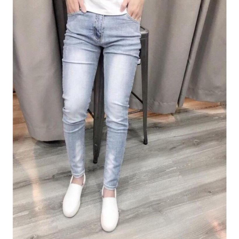 [HCM]Quần jean nam  mẫu xanh trơn wash bạc phong cách trẻ trung hàng chuẩn ms7915 PTMS