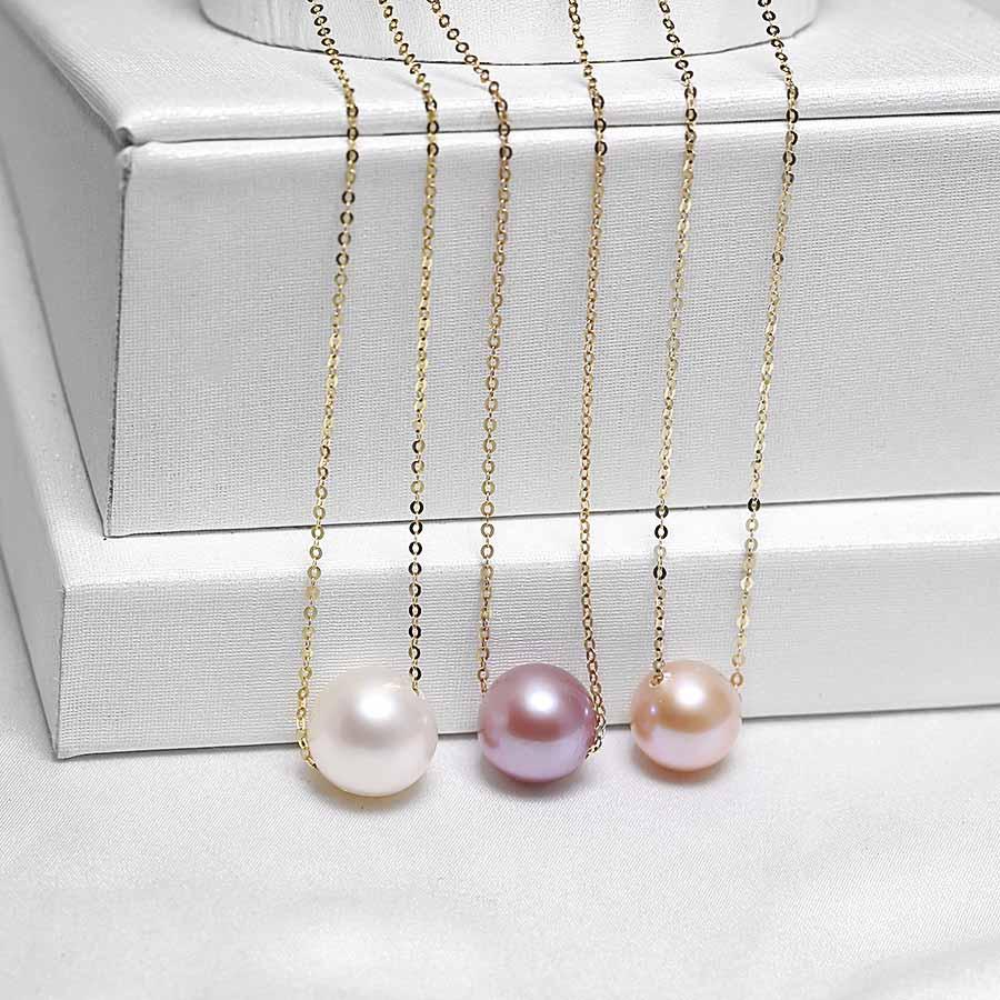 EROPI- Dây chuyền vàng 18k ngọc trai thật 5.5-9mm Jio