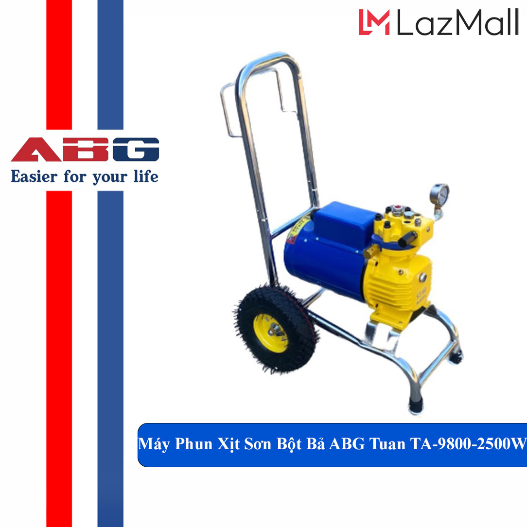 Máy Phun Xịt Sơn Bột Bả Đa Năng ABG Tuan TA-9800 Công Suất 2500W Có Thể Phun Tới 14 Lít/Phút – Hàng Chính Hãng Giá 7,820,000 Đồng*Miễn phí vận chuyển