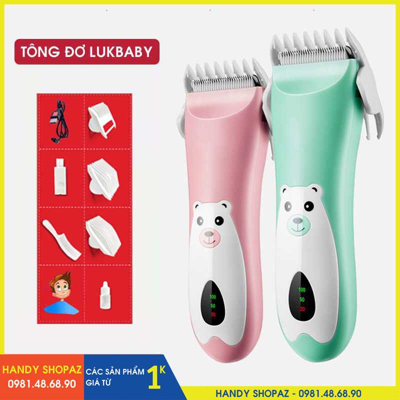 (CHỌN MÀU) Tông Đơ Cắt Tóc Sơ Sinh, Cắt Tóc Trẻ Em 0-15 Tuổi Sạc Điện LUKBABY (Tặng Kèm Áo Trùm Cắt Tóc)