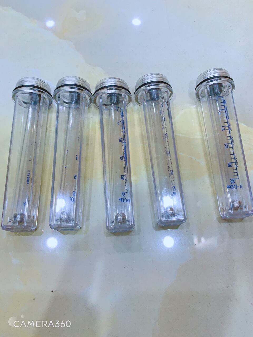 Bộ 5 ống đo lưu lượng khí co2 argon