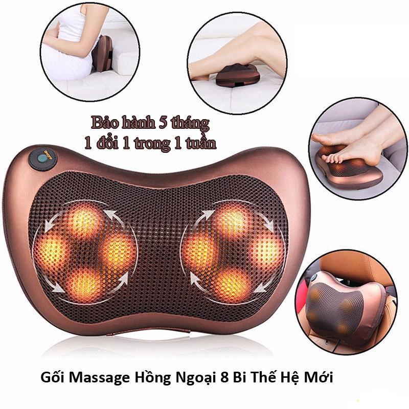 Gối Hồng Ngoại Massage toàn thân 8 BI Đảo 2 chiều liên tục Thế hệ mới