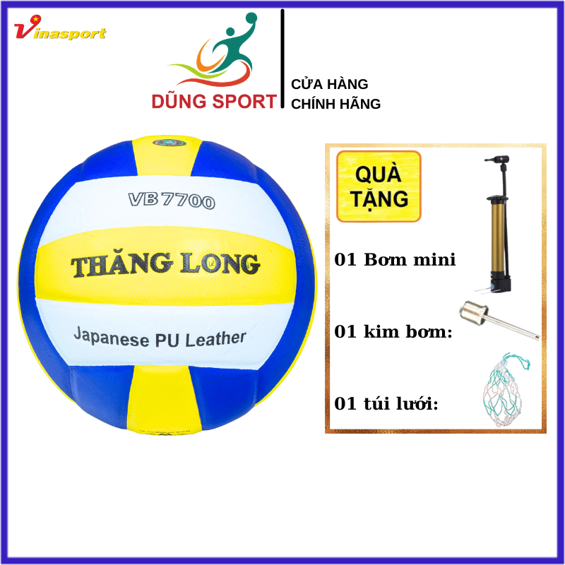 Bóng chuyền Thăng Long VB 7700 VB 7400 VB 7000 VB 6810 VB 6800 VB 5030 VB5020 chính hãng da PU Nhật tặng bơm mini túi đựng kim bơm