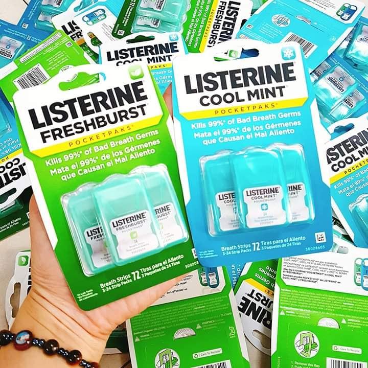 Miếng ngậm thơm miệng, diệt khuẩn listerine