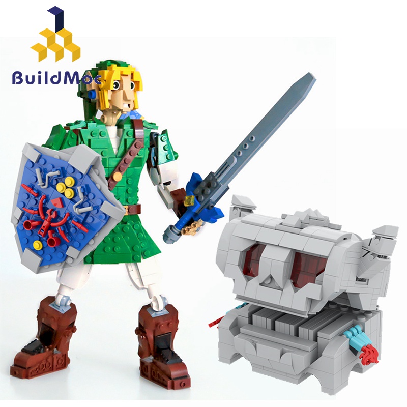 Buildmoc zeldaings anh hùng thời gian liên kết với thanh kiếm bắt chước moc Bộ khối xây dựng Bộ dụng cụ đồ chơi cho trẻ em trẻ em Quà Tặng đồ chơi 552pcs g