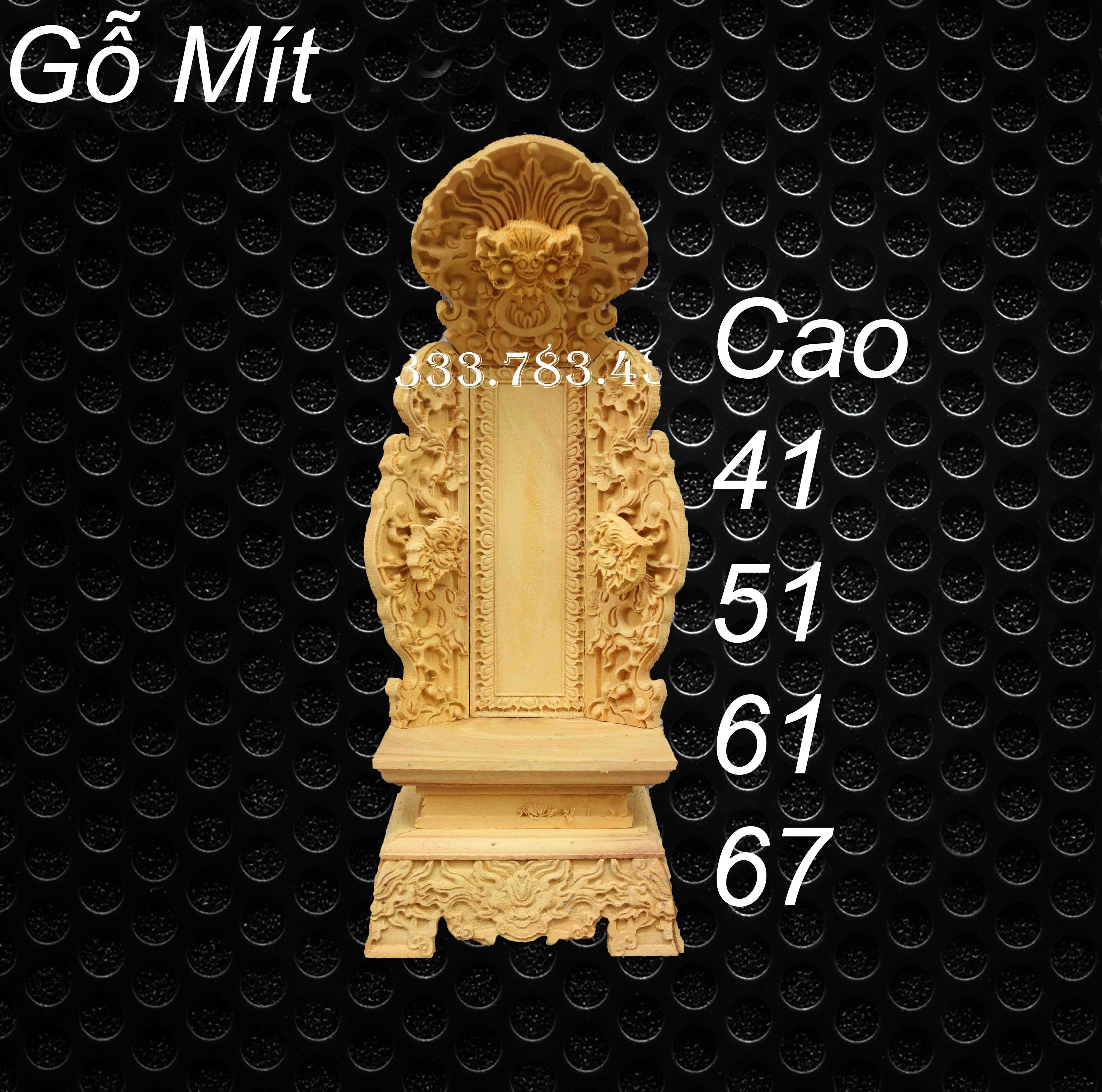 BÀI VỊ RỒNG THỜ GIA TIÊN MỘC PHONG THỦY GỖ MÍT