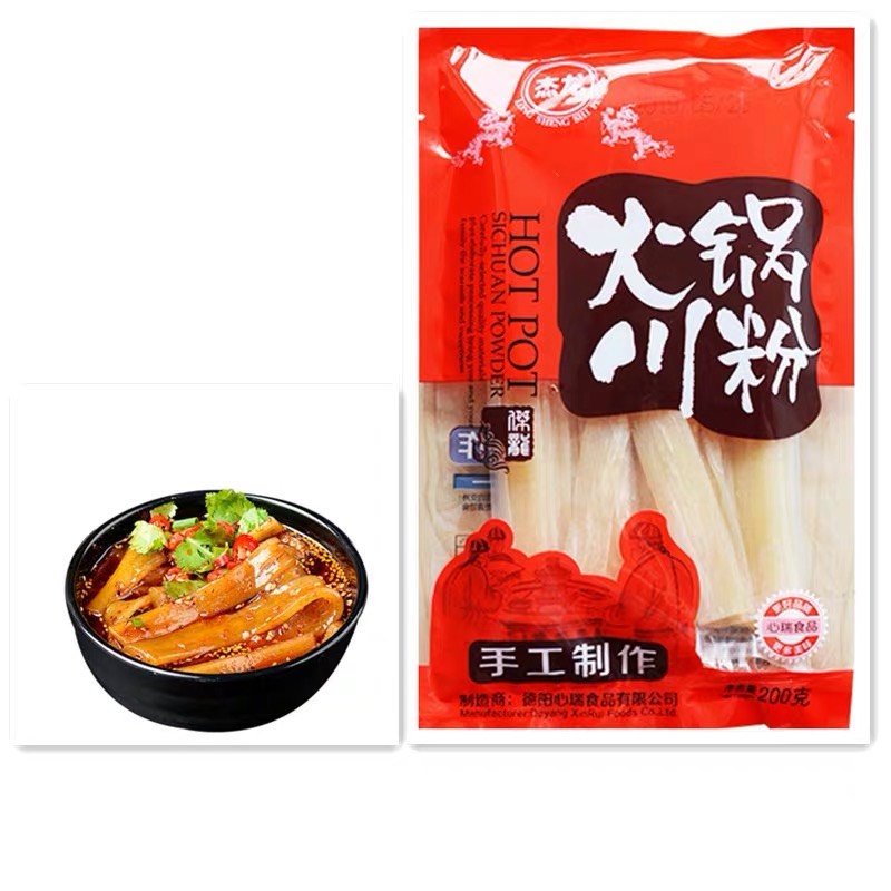 Miến dẹt khoai lang Trùng Khánh ăn lẩu, gói 200g 2 người ăn