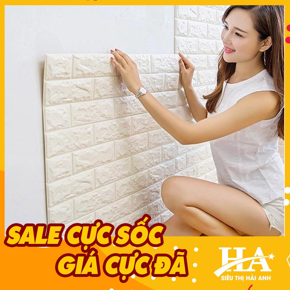 10 tấm xốp dán tường, miếng dán tường, xốp dán tường giả gạch 3d chống nước, chống ẩm mốc gdthuc43