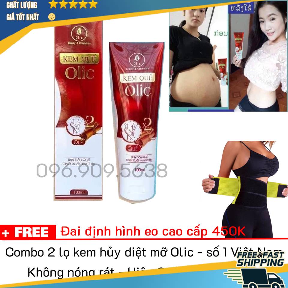 Liệu Trình 2 Lọ Kem tan mỡ Olic hiệu quả , an toàn cho vòng eo thon gọn nhanh chóng