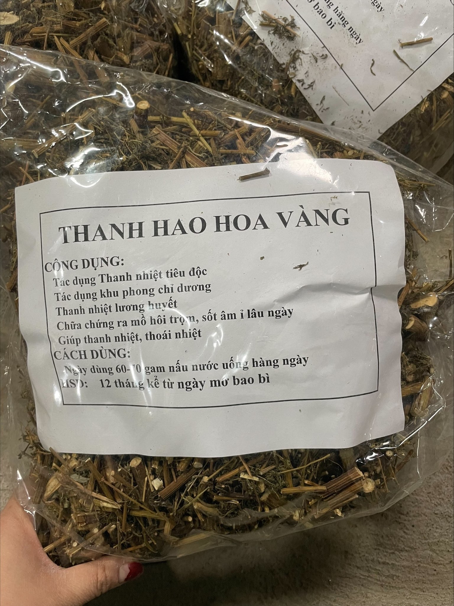 Cây thanh hao hoa vàng 1kg hàng chuẩn xịn
