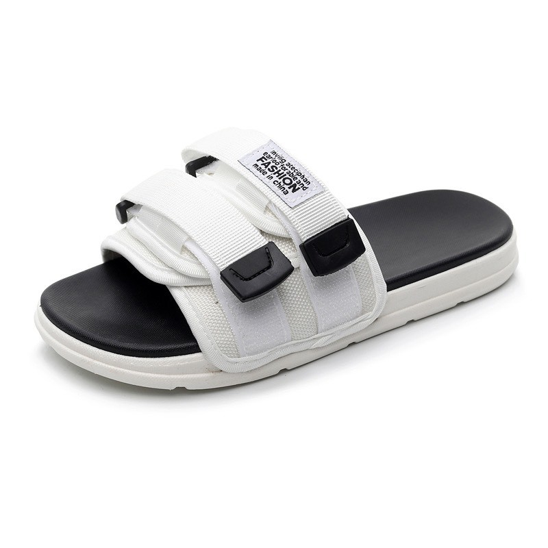 (Có 2 Màu) Dép quai ngang nam nữ unisex inviti Fashion quai dán mới - 3