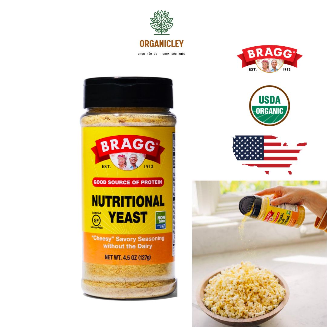 Nấm Men Dinh Dưỡng Bragg Organic Nutritional Yeast Seasoning 127gr - Men Dinh Dưỡng Cao Cấp Bragg Cho Bé